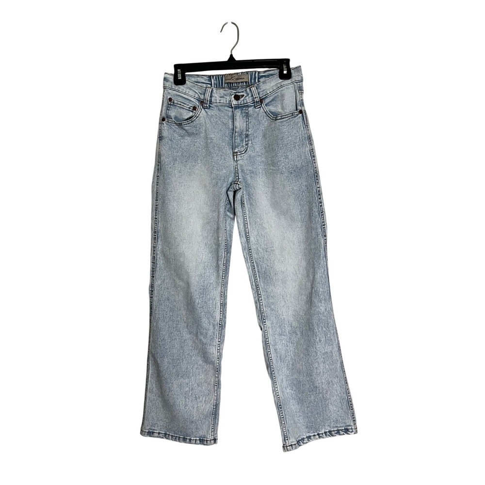 Love Tree Trends Womens High Rise Straight Leg Acid Wash Jeans Light Blue Size 7